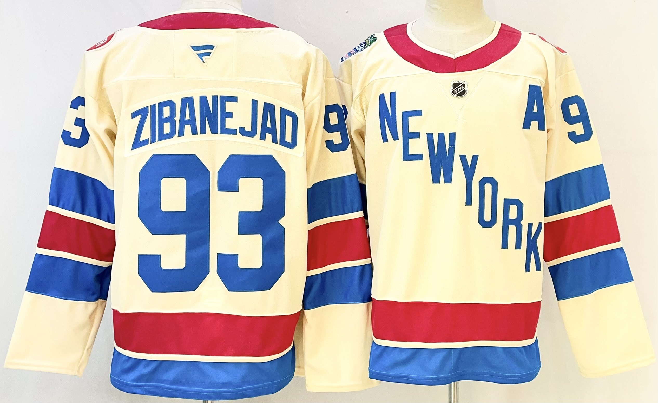 Men 2026 New York Rangers #93 Zibanejad Cream NHL Jersey style 01
